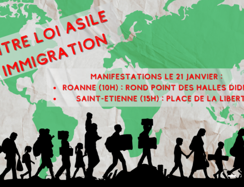 Pour le retrait de la loi immigration, manifestations à Saint-Étienne et à Roanne le 21 janvier