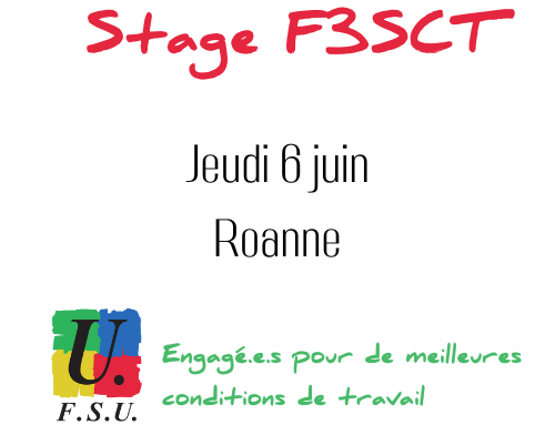 Stage « F3SCT – Agir pour notre santé, notre sécurité et nos conditions de travail »