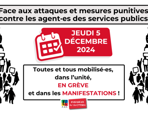 Jeudi 5 décembre, en grève et dans les manifestations !