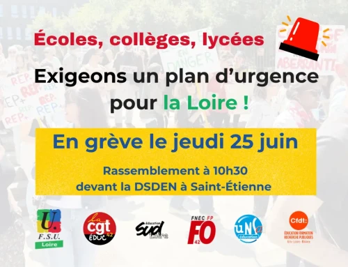 Écoles, collèges, lycées : en grève le jeudi 25 juin !