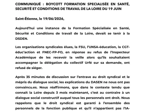 Entrave au droit syndical dans la Loire