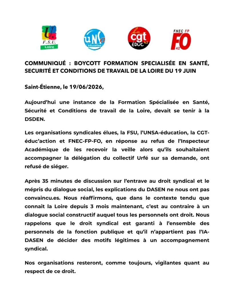 Communiqué 19 juin